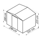 KOVINSKA VRTNA HIŠKA GLOBEL TOWER 108 ZELENA Š296 X G238 X V203 CM - slika 6